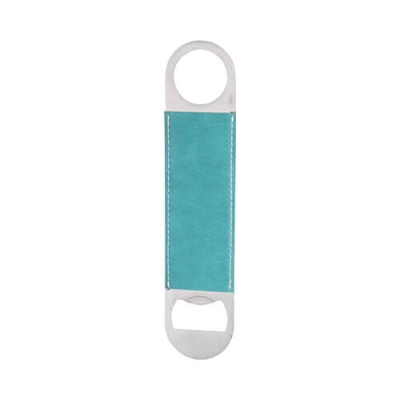 Metal bottle opener made of steel and eco-leather for sublimation